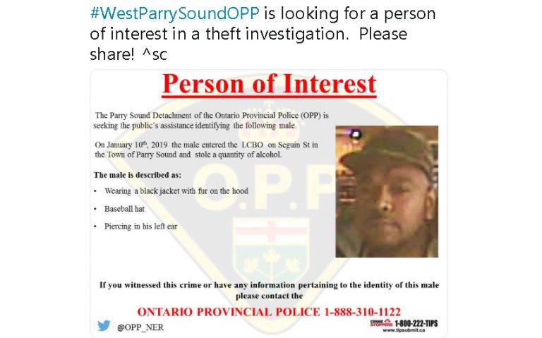 OPP asking for help in finding LCBO theft suspect