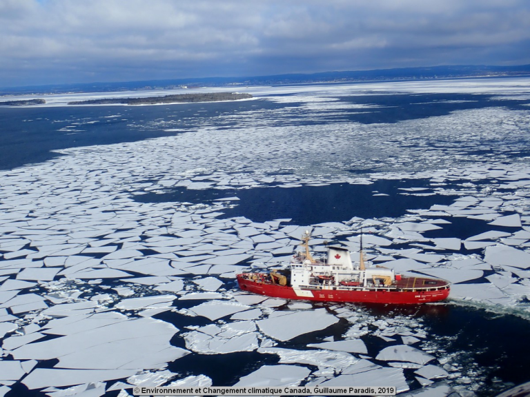 Icebreaking happening north of Parry Sound