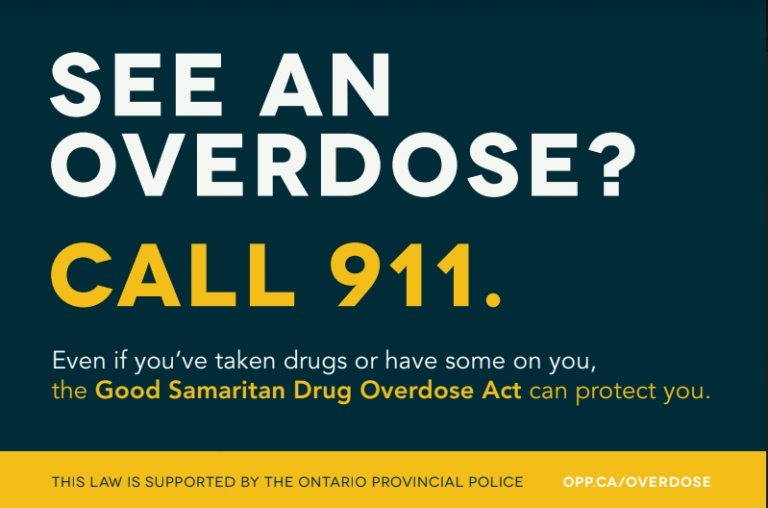 Whether you used or not, the O.P.P. wants 911 called during an overdose