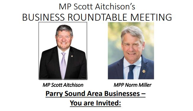 Parry Sound Businesses Invited To Round Table Forum Featuring All Branches Of Government