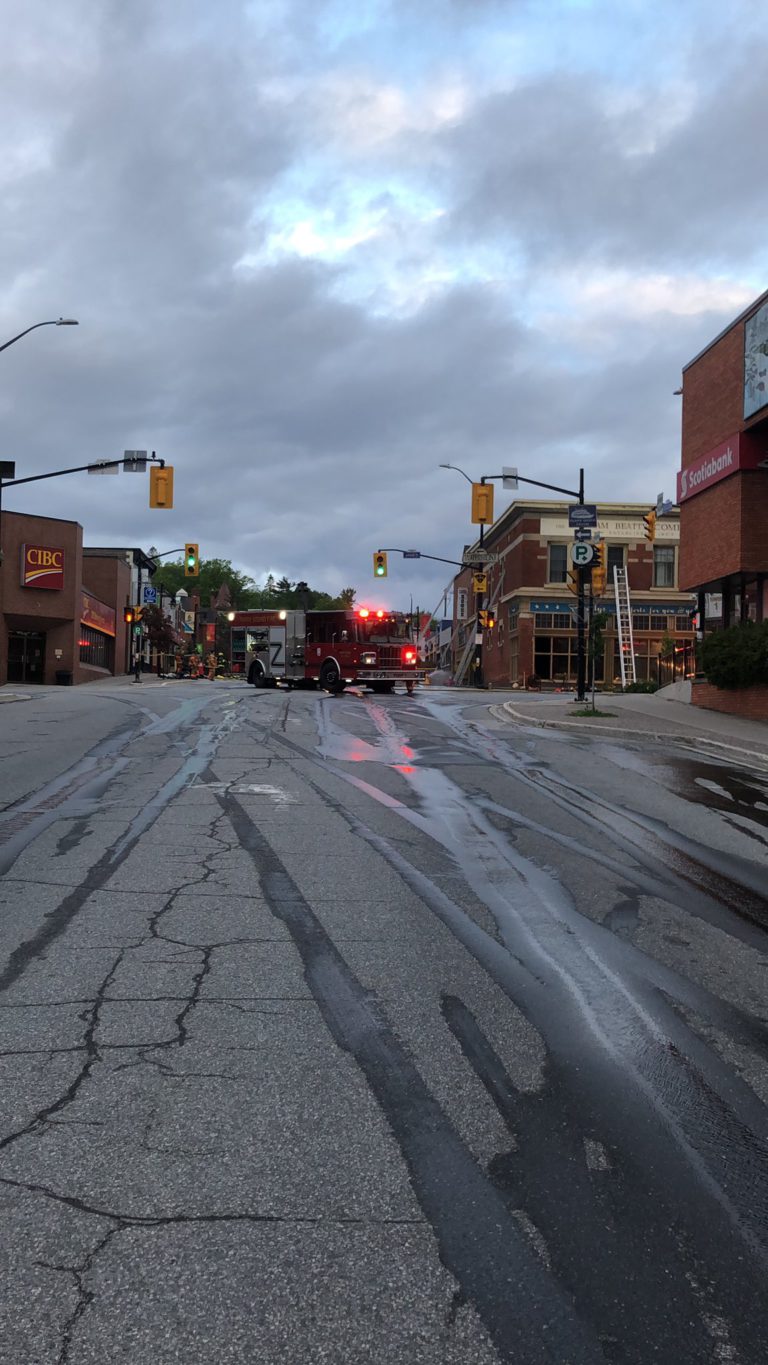 Streets open after early fire