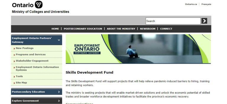 Applications open for Ontario Skills Development Fund