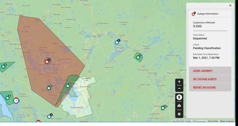 RESOLVED – Hydro One reports outage affecting over 9K customers in the area