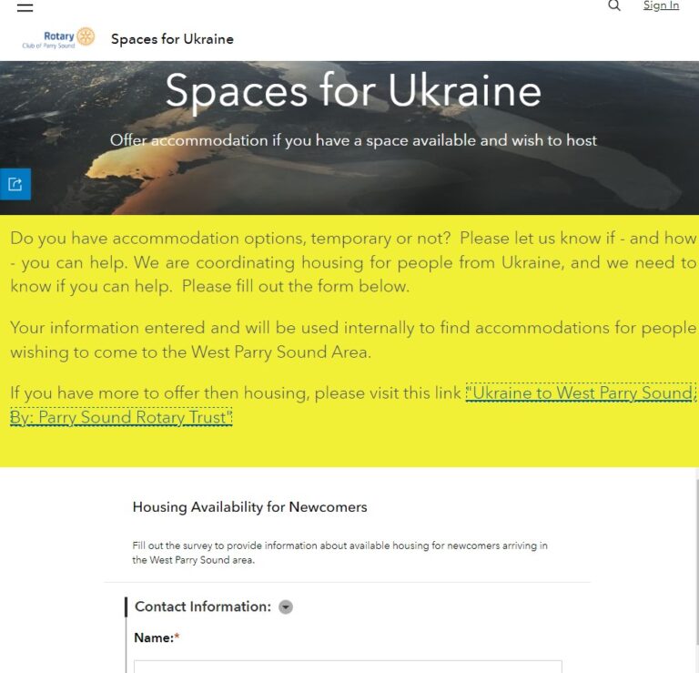 PS Rotary club’s “Space for Ukraine” site is helping find housing for arriving Ukrainian families