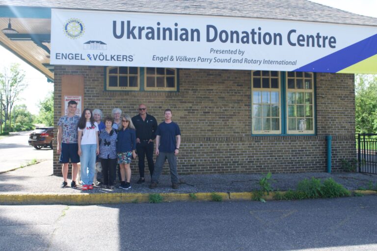 Historic train station repurposed as donation and orientation center for Ukrainian newcomers
