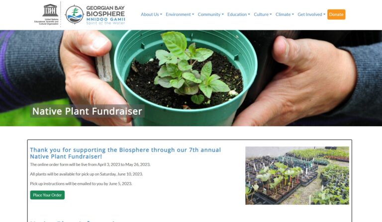 Georgian Bay Biosphere’s Native Plant Fundraiser is live, orders need to be in by 25th